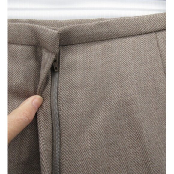 VINTAGE Pendleton Pants 12 Petites Virgin Wool Herringbone Trousers - Picture 2 of 11